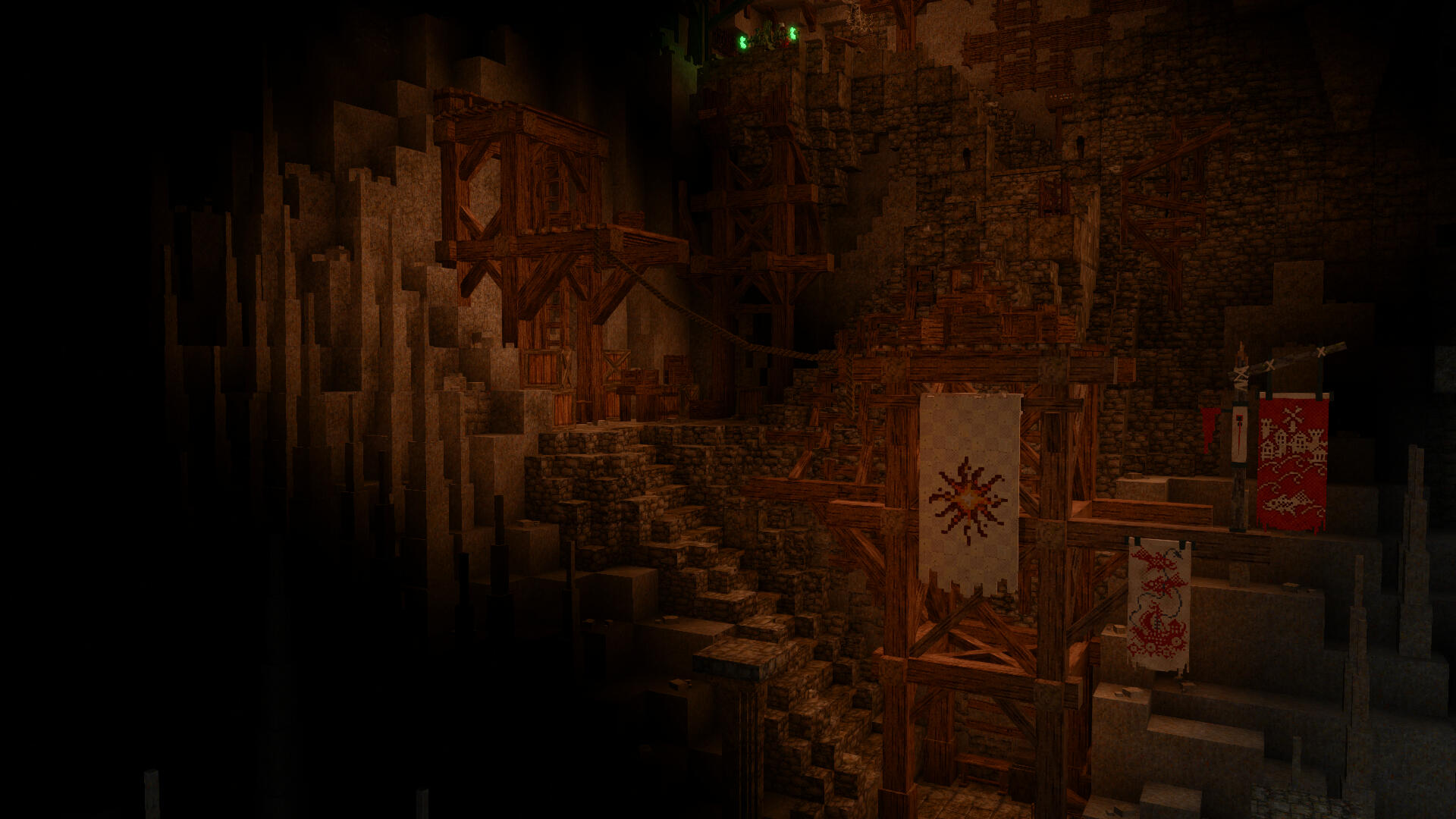 "Sunrift" Banner and the ascent to the oscillator. [New screenshot!]